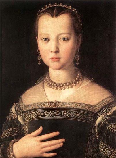 Agnolo Bronzino Portrait of Maria de- Medici Sweden oil painting art